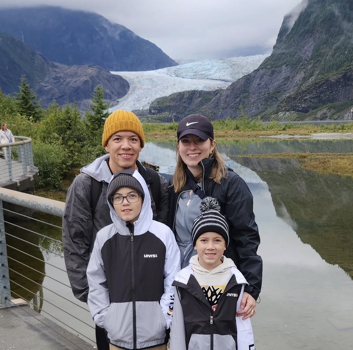 Jacob Capeles with his family